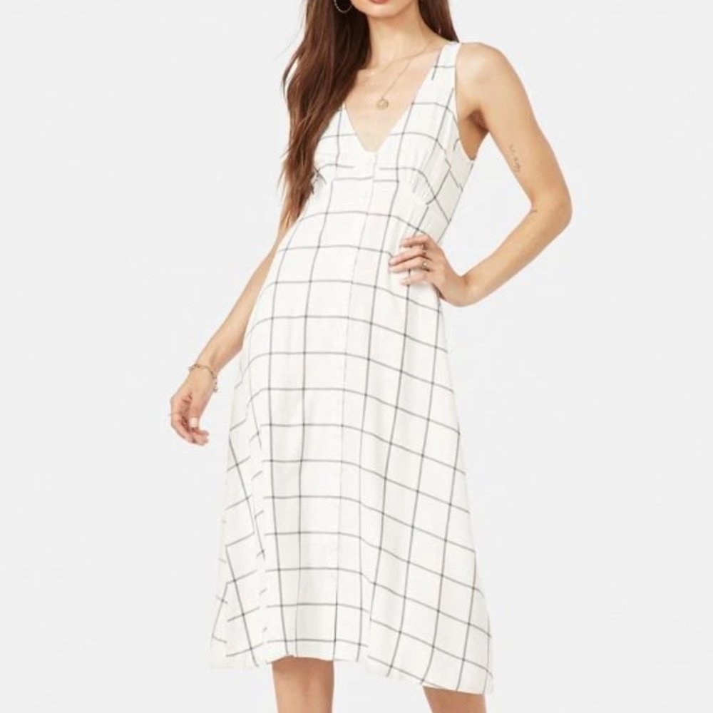 Button front midi dress